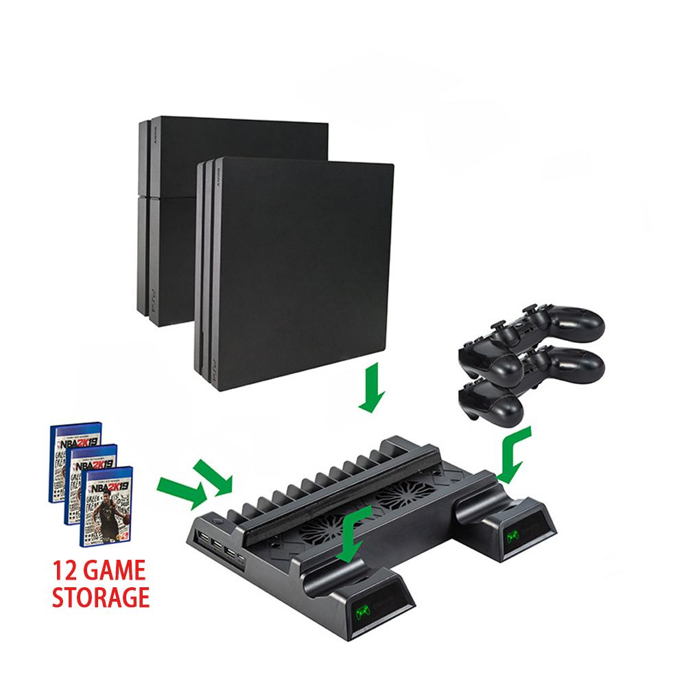 Supporto Per Console Di Gioco Sony PS4 Playstation Play Station PS 4 Pro Slim Ventola Supporto Controller Controllo Accessori Base Docking