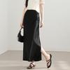 Demana Silky 100% Acetate A-line Midi Skirt