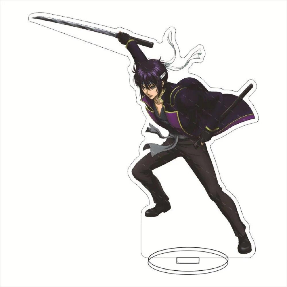 Anime Gin Tama Hijikata Toshirou Okita Sougo Takasugi Game GINTAMA Acrylic Stand Doll Figure Model Plate Cosplay Toy for Gift
