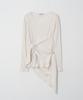 Meojiaenminggeul Iconic Pleats Wrap Scarf Blouse T (Ivory)