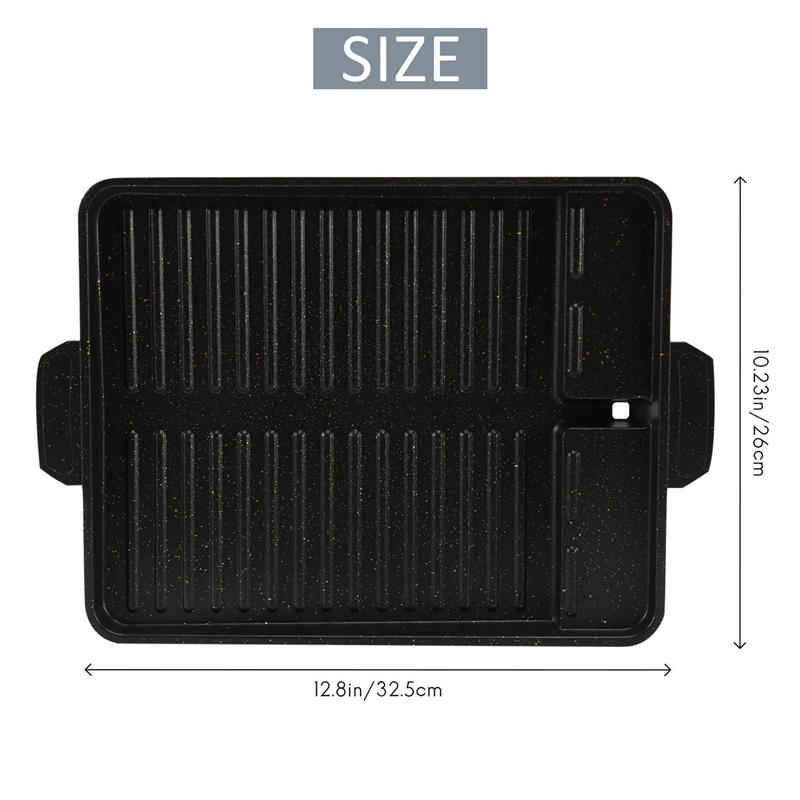 2025 Trend Portable Korean BBQ Grill Pan Non-Stick Grill Plate Butane Gas Stove Cooker Party Picnic Terrace Beach Barbecue Tray