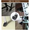 4pcs Heavy Duty Furniture Caster Wheels 180kg Load 1.5 Inch M8 Screw 40mm Chair Sofa Swivel Castors with Trolley Brake Rubber