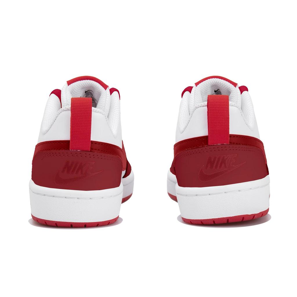 Nike Court Borough 2 Low Top Skateboard Shoes Women's White Red BQ5448-103(TEAM-S-BOX)-Random Packaging Bags