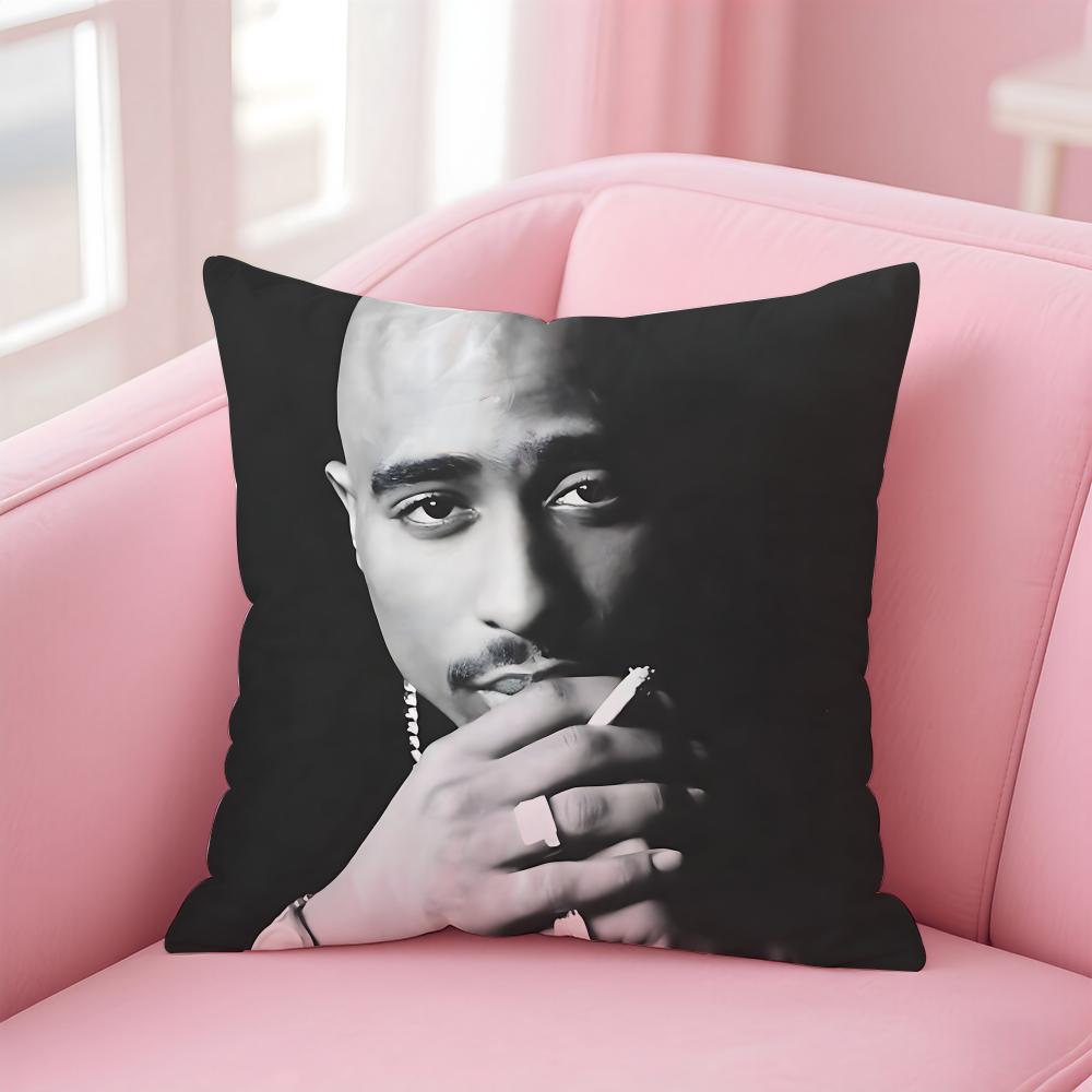Legendärer HipHop Amerikanischer Rapper TTupac SShakur Kissenbezug Kissenhülle Weicher Hautfreundlicher Stoff Verdeckter Reißverschluss