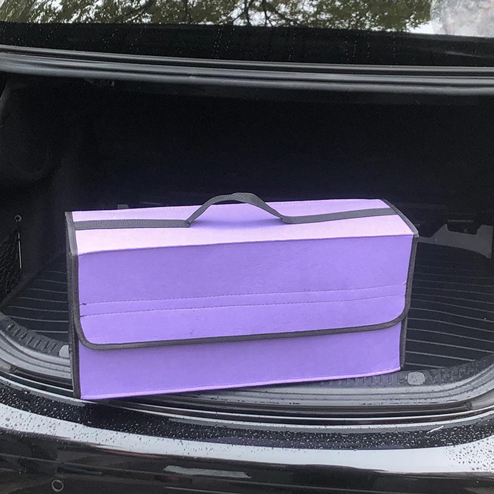 Large Anti-Slip Boot Storage Organizer Soft Felt Car Trunk Organizer with Compartments Tool Bag Accessory for Vehicle