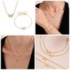 Oumaka Butterfly Zircon Clavicle Necklace & Bracelet Set - 5A Quality, Stainless Steel, Individual Design