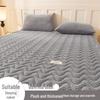 Thick Plush Winter Bed Pad - Solid Color, Warm Milk Velvet Mattress for Dormitory or Bedroom
