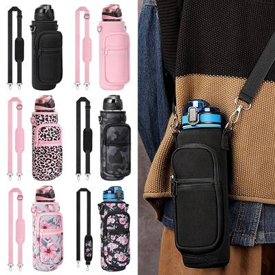 Camping Supplies With Adjustable Strap Cellphone Holder Bottle Case Cup Sleeve Insulated Bag Water Bottle Cover