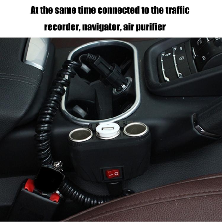 3 Socket Car Charger Adapter Charging Adapter Adapter Socket Splitter Outlet Car Charger with Secure Lock for Phone