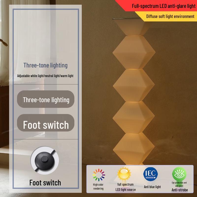 OEING Decorative Floor Lamp with 3-Color Dimming
