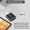 USB C Mouse Jiggler Undetectable Automatic Type C Mouse Mover 3 Jiggle Modes Driver-Free for Keeps Computer Awake Silver