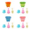 Kids Collapsible Beach Bucket Set with Sand Toys Portable Sand Digging Bucket Shovel Beach Sand Play Tool for Outdoor Play
