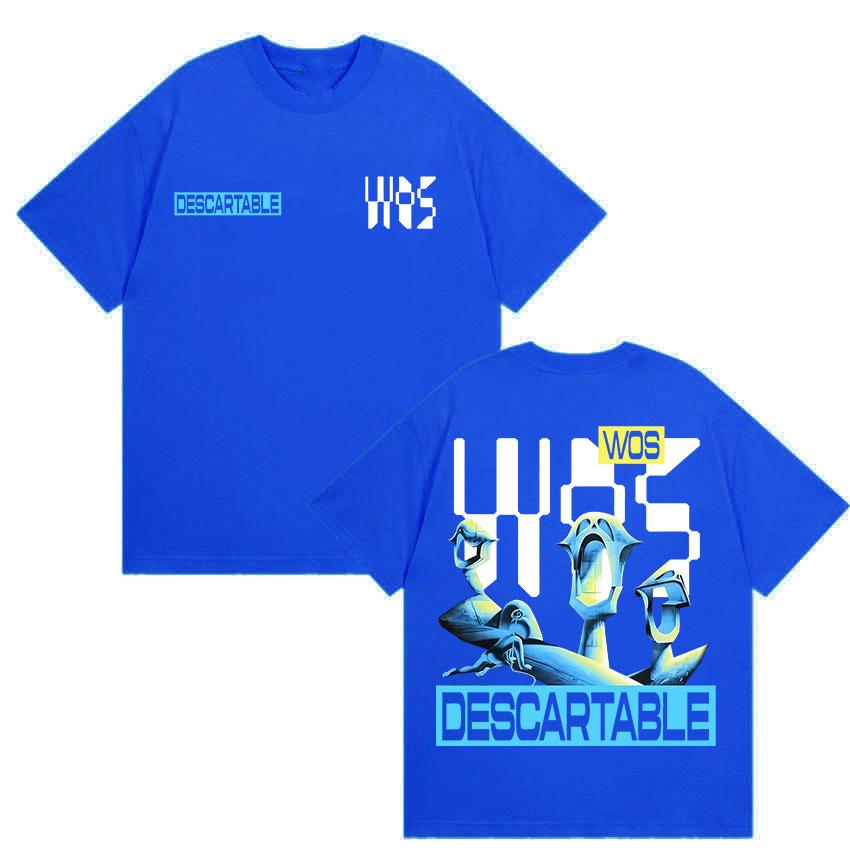 Rapper Wos Ds3 Album 2025 Logo Graphic T-shirt Men's Retro Fashion High Quality T Shirt Hip Hop Oversized Cotton Tees Streetwear