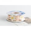 Flower Pattern Design Gift Packaging Ribbon Cute Flower Printed Satin  Christmas Party Supply