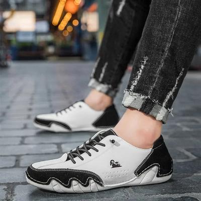 Tenisová obuv pre mužov Ležérne mokasíny Štýl šitia Zmiešané farby Mäkké šnurovacie mokasíny Pohodlné vulkanizované topánky Zapatillas De Hombre