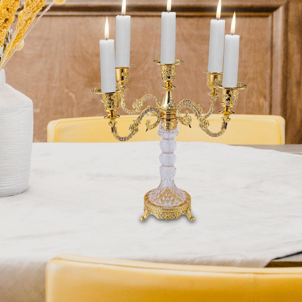 5 Arms Candle Holder Candelabra for Dining And Decorative Use