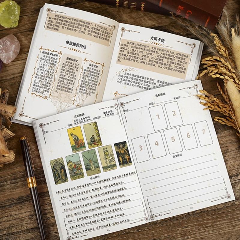 Tarot Diary Notebook Includes Ritual Templates Thick Sheets For Beginner Divination Practice Selfs Discovery
