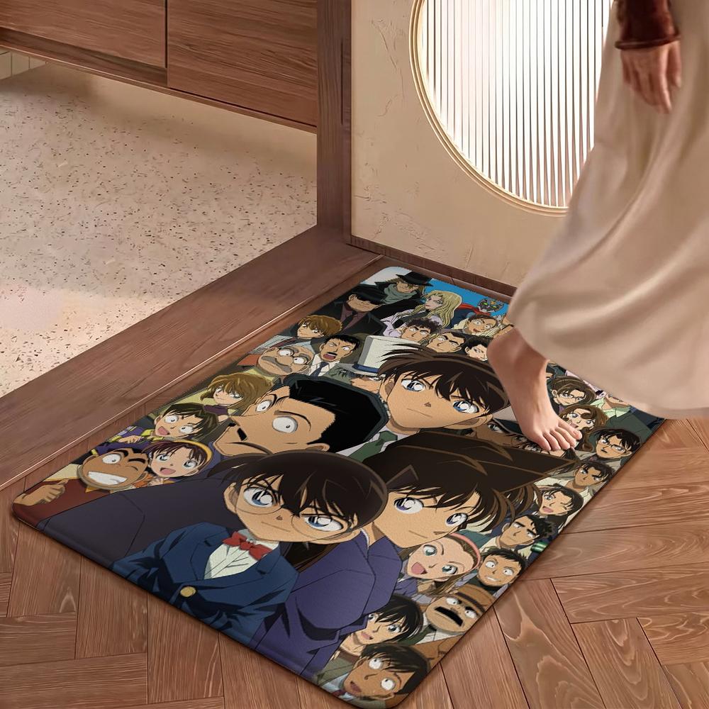 Anime Detective Action Indoor Rug Soft Texture Nonslip Carpet For Girls Bedroom Play Area Home Decor Halloween Gift
