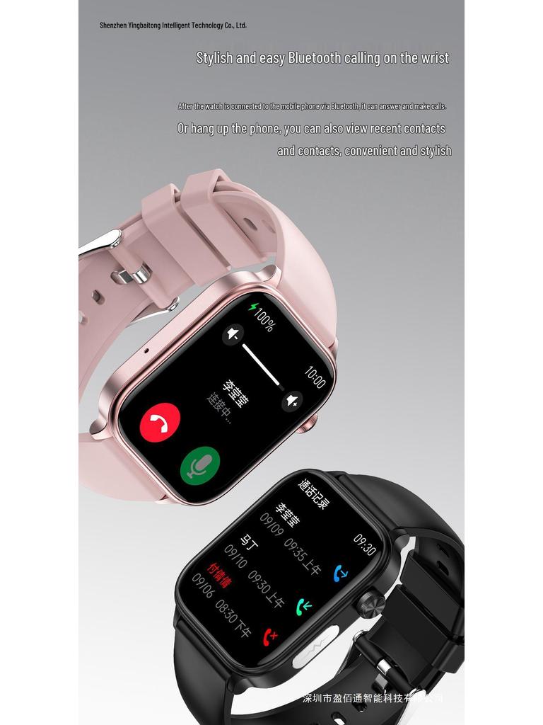 ET570 Bluetooth Smartwatch 2024: ECG, Body Temp, Heart Rate, Blood Pressure, Multi-Sport Features