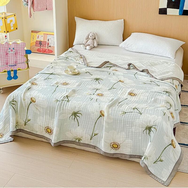 Pure Cotton Six-Layer Gauze Seersucker Summer Blanket