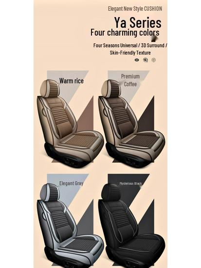 Thickened Linen Car Seat Cushion Cover for Summer