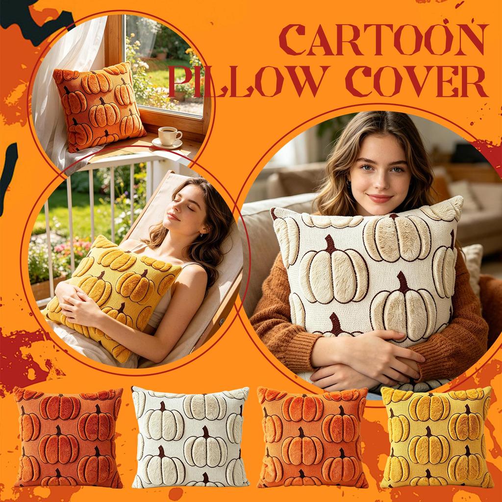 Pumpkin Plush 45 cm Halloween Decorative Throw for Couch Sofa Bedroom Fall Decor