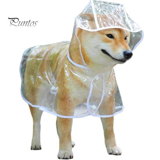 Vêtements de pluie transparents pour animaux de compagnie Imperméable Boutons-pression Capuche Minimaliste Réglable Chien Coupe-vent Doux Équipement de pluie Fourniture