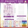 11pcs Chakras Posters (14.2 x 11.0 in) Yoga Poses Posters Set, Healing Meditation Yoga Pose with Crystals & Affirmations Quick Reference Guide,
