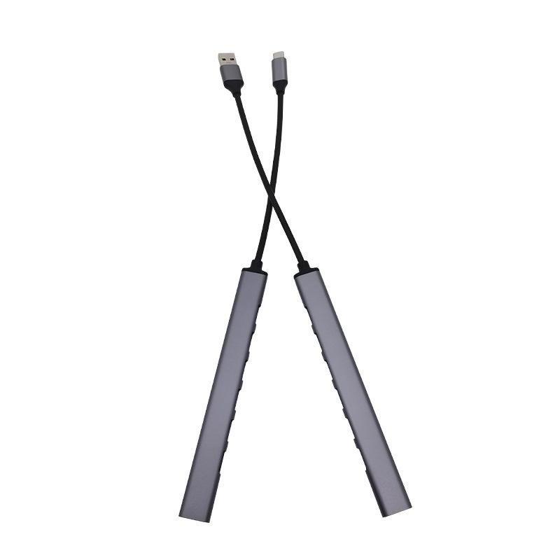 Aluminum Alloy 7-Port USB 3.0 Expansion Dock with Dual USB/Type-C Ports