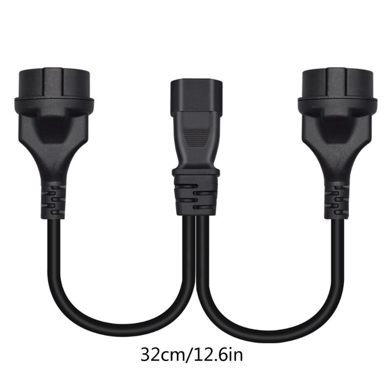Power Adapter Cord With C14 To European Standard 4.0MM Socket, 10A 1 To 2 Adapter