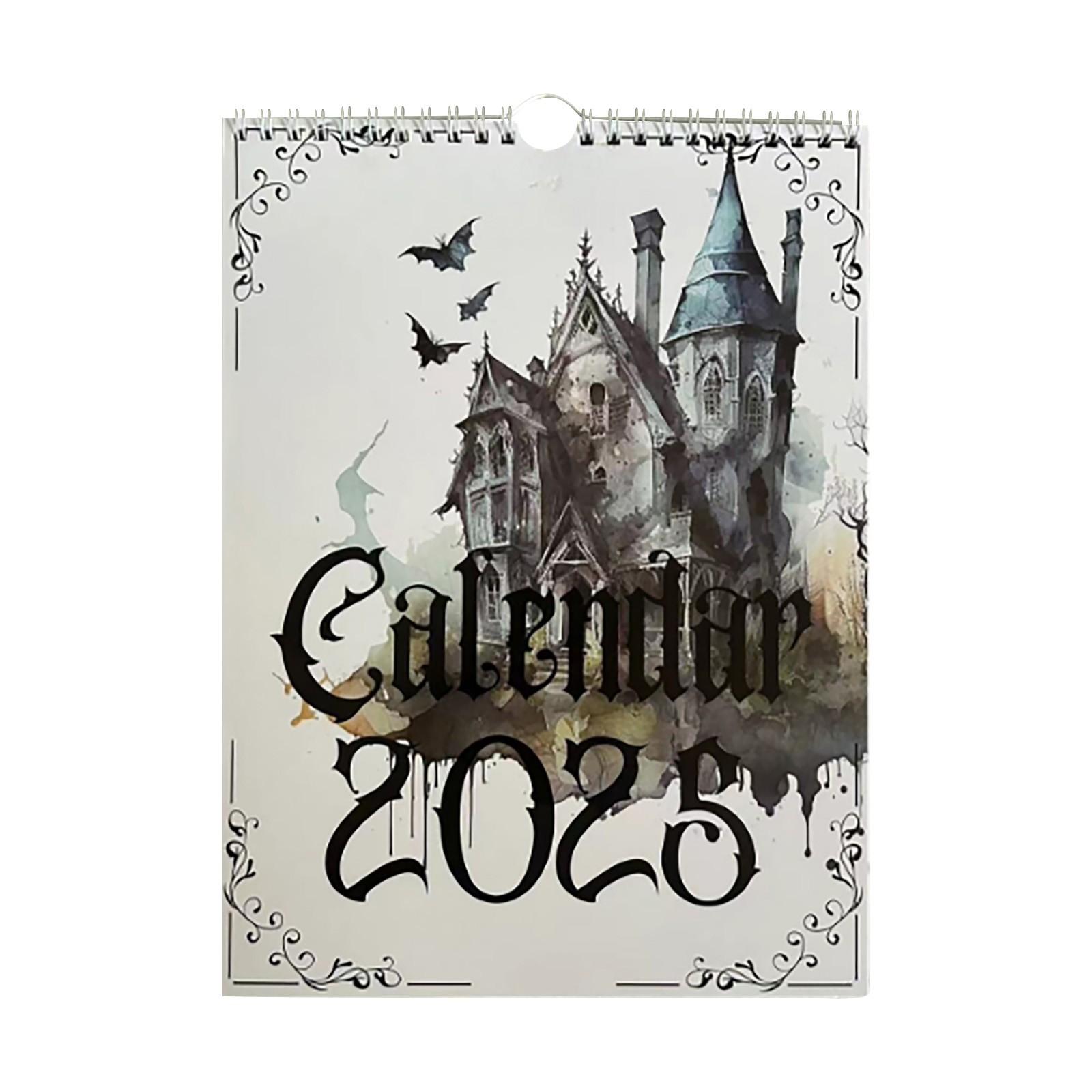 

Готический настенный календарь Witchcraft Gothic Castle Calendar One Size белый