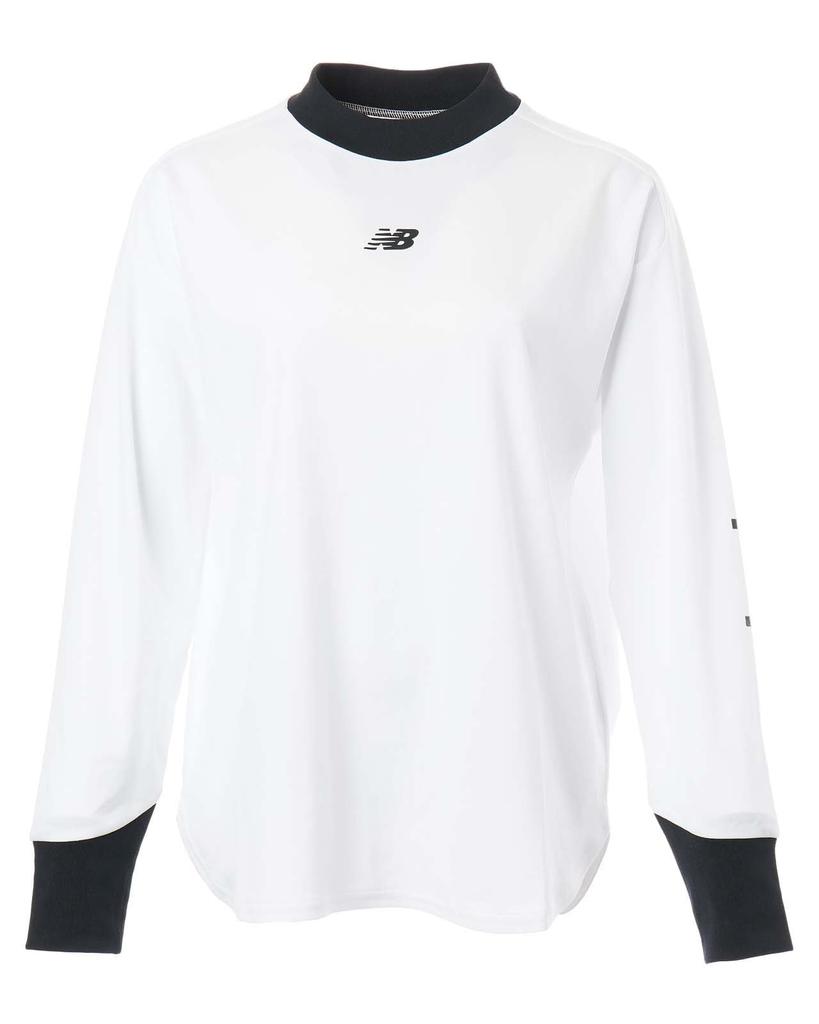 Golf Langermet Mock Neck Skjorte Punkt 3 [New Balance] Dame (Elastisk/Ett logo) / 012-5167501 030_Hvit [LL]