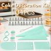 34-piece Stainless Steel Cake Piping Tips Set Cake Cream Decoration Tools Cream Scraper Set Kitchen Baking Utensils