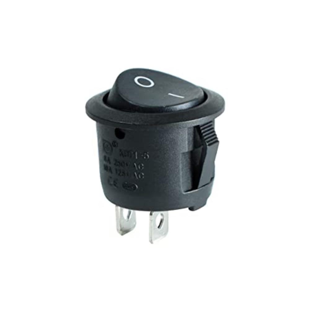 5 X Car Switch/Rocker Switch/On/Off/1-0/Dc 12V/24V Ac 10A/125V 6A/250V Spst/Snap-In Mounting Diameter 20 Mm Bore Lockable/Car Van Yacht Boat