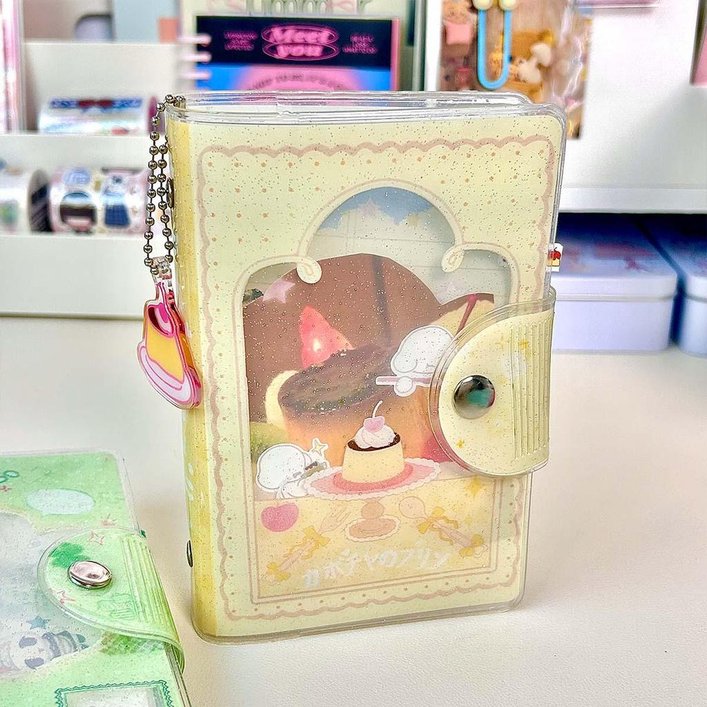 A7 Glitter Planner: Portably Cute Detachable Loose-leaf Sticker Album Pocket Book Wakawaka