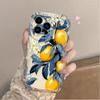 Summer Fruit Lemon Flower 3D Clear Case For iPhone 16 16E 15 14 13 12 11 Pro Max X XS X S Max XR SE 2020  7 8 Silicone Cover