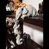 3pcs/set Cute Elephant Figurines Elephant Holding Baby Elephant Resin Crafts Home Furnishing Gift