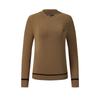 Golf Series Simple Casual Sports Training Comfortable Versatile High-End Knit Sweater Women Sweater Brown A11W545414FBN