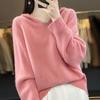 Sweater for Women Autumn Winter Thickened Pullover Warm Hooded Knitted Stretchy Long Sleeve Oversize Jumper Tops