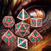Retro Dragon Eye DND Alloy Dice Set - 7 Pieces for RPG & Dungeons & Dragons