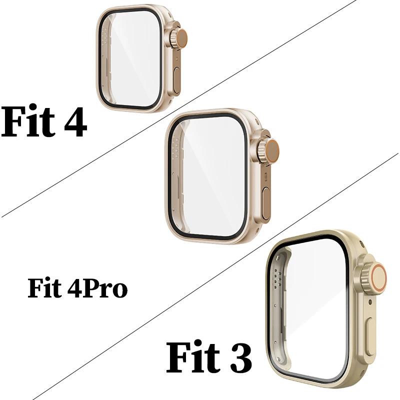 Change To Ultra Case for Huawei Watch Fit 3 4 4Pro Tempered Glass Cases Screen Protector for Huawei Fit4 4pro Upgrade to Ultra 2