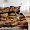 3pcs Anime Teddy Bear Bedding Set - Includes One Quilt Cover and Two Pillowcases (No Core) - Perfect for Bedroom and Guest Room Decoration,