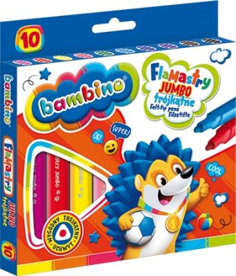 FLAMASTRY 10KOL TRÓJKĄTNE BAMBINO 3189