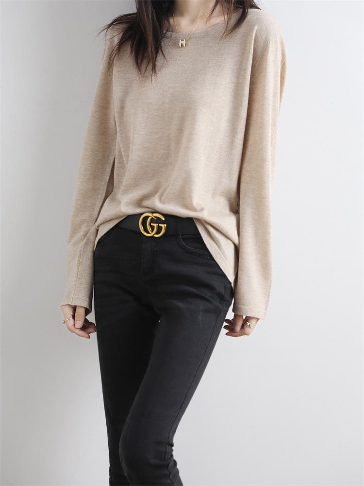 

Women s Loose Fit Merino Wool Knit Pullover Large