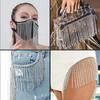 1Yards Length Rhinestone Tassel Chain Silver Claw Chain Crystal Tassel Chain  Clothing Trim