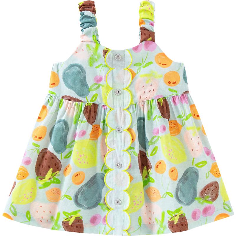 minibala Girls  Linen-Cotton Blend Summer Dress 120