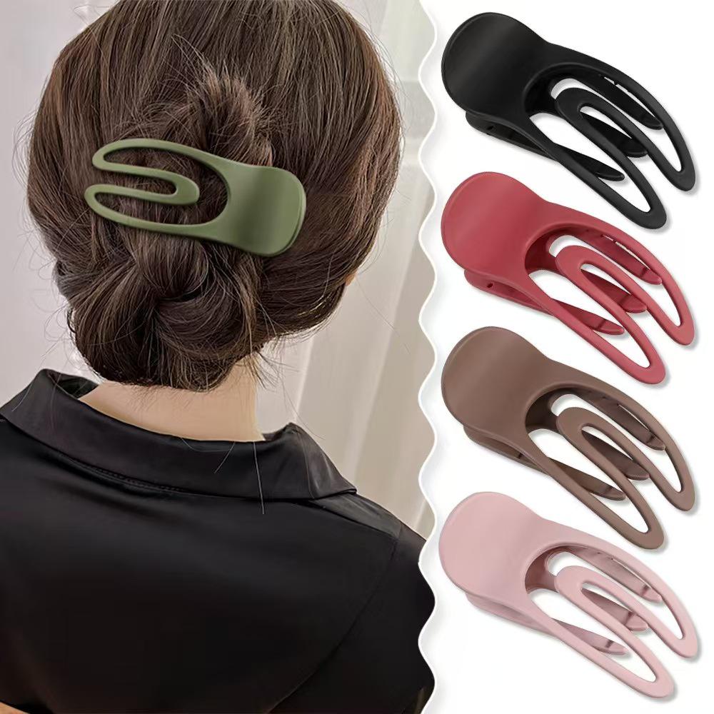 Curved Oval Updo Hair Claw - Temperament Shark Clip