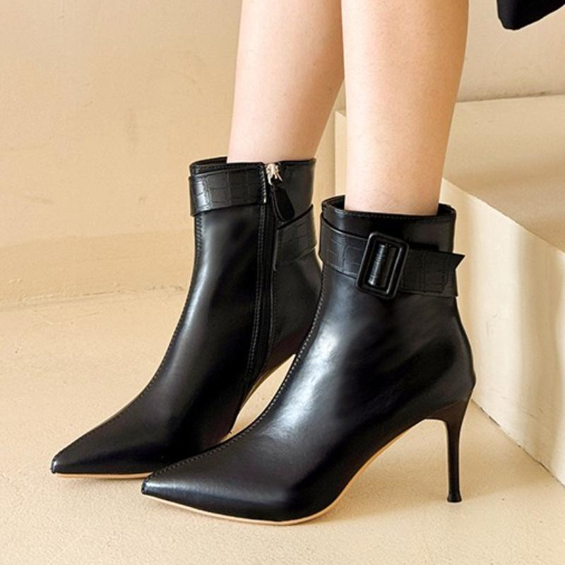 

High Heels Pointed Toe Women Boots Sexy Party Fashion Shoes Winter New Designer Woman Chelsea Boots Luxury Pumps 42