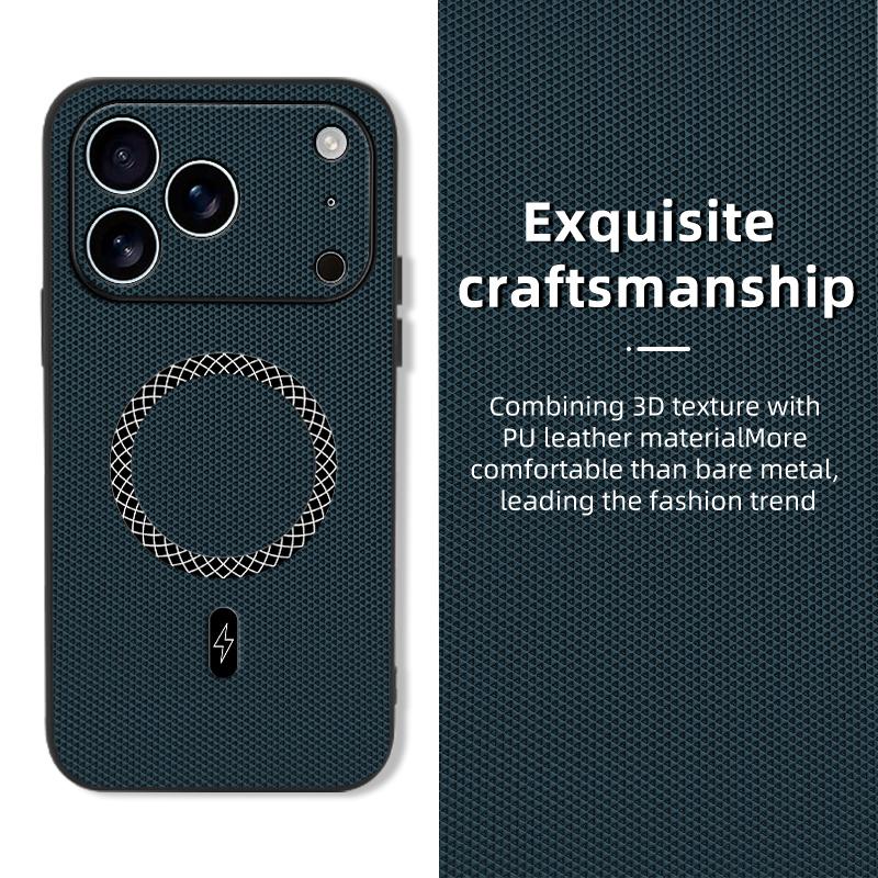 Anti-Slip Phone Bag Magnetic Case for Iphone 17 Pro Max 16 PLUS Iphone17 Iphone16 Protective for Magsafe Wireless Charging