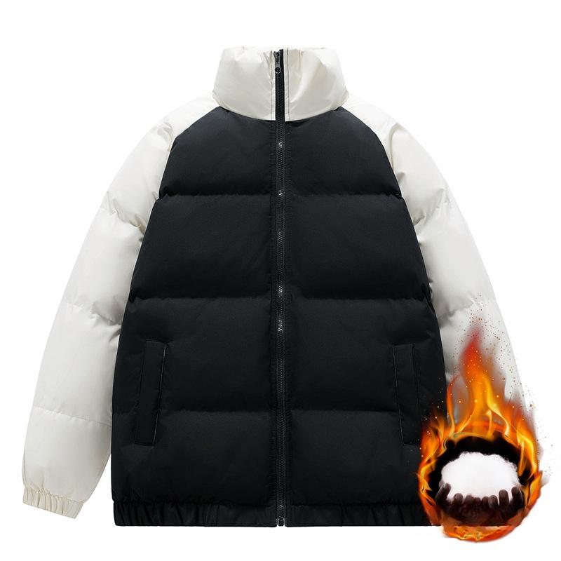 Cotton Coat Men's New Winter Style Japanese Retro All-match Stand-up Collar Cotton Coat High Street Loose Warm Jacket Male Teenagers